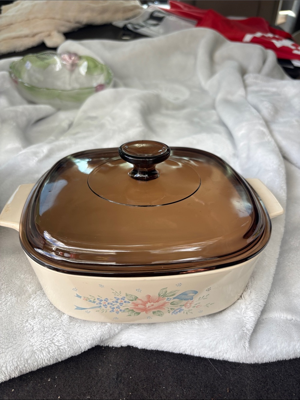 Vintage Corning Ware Symphony 2 Liter Casserole Dish with Pyrex Lid